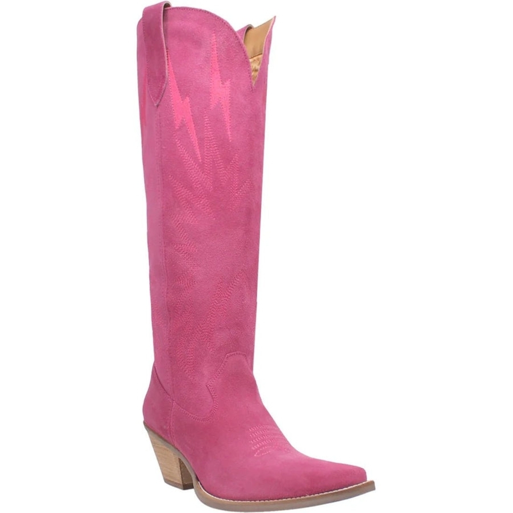 Dingo left Thunder Road Fuchsia Cowboy Boots Cowgirl - Picture 8 of 12
